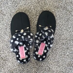 NWOT Kate Spade Black and White Polka Dot Slippers